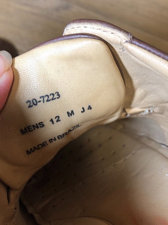 Johnston & Murphy men brown leather oxford lace up shoes, size 12 main image 7